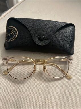 Ray-Ban Women's Clear & Gold Rimmed Eyeglasses